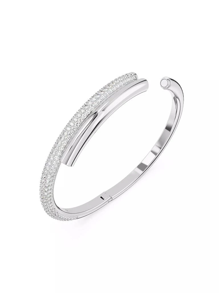 商品Swarovski|Dextera Rhodium-Plated & Swarovski Crystal Bypass Bangle,价格¥2095,第3张图片详细描述