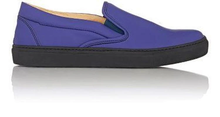 商品Barneys New York|Rubberized Leather Slip-On Sneakers,价格¥1035,第1张图片