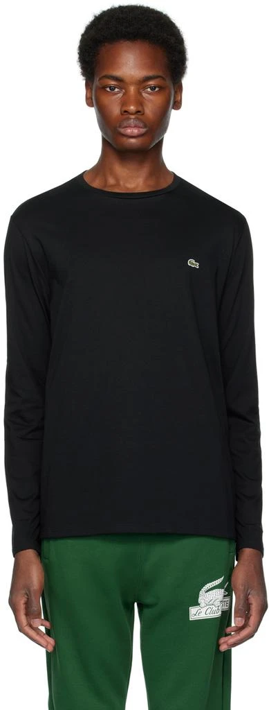 商品Lacoste|Black Crewneck Long Sleeve T-Shirt,价格¥368,第1张图片