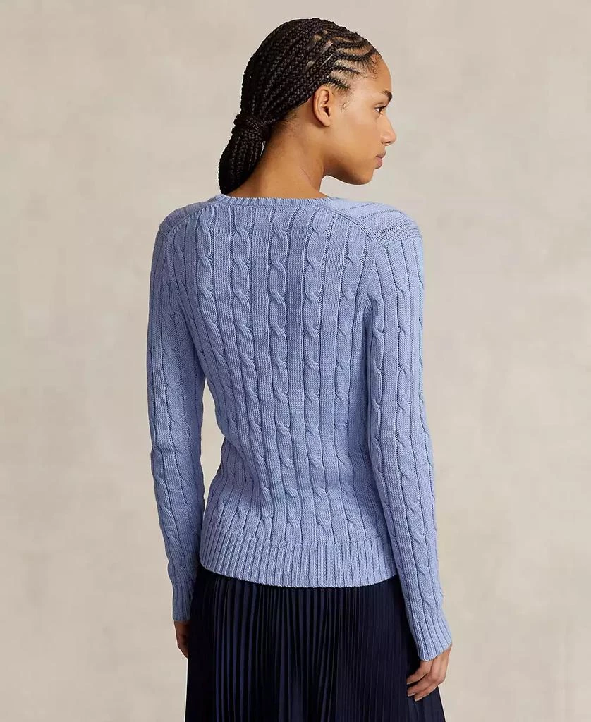商品Ralph Lauren|Women's Cable-Knit Cotton V-Neck Sweater,价格¥1244,第4张图片详细描述