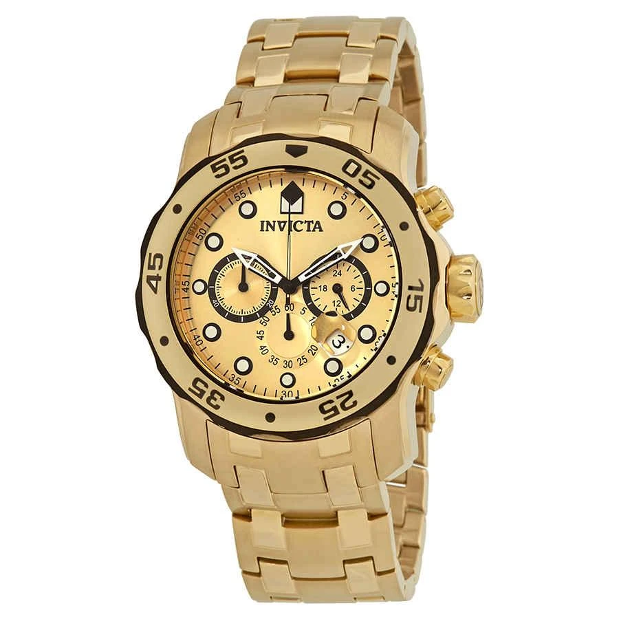 商品Invicta|Pro Diver Chronograph Champagne Dial Men's Watch 80070,价格¥669,第1张图片