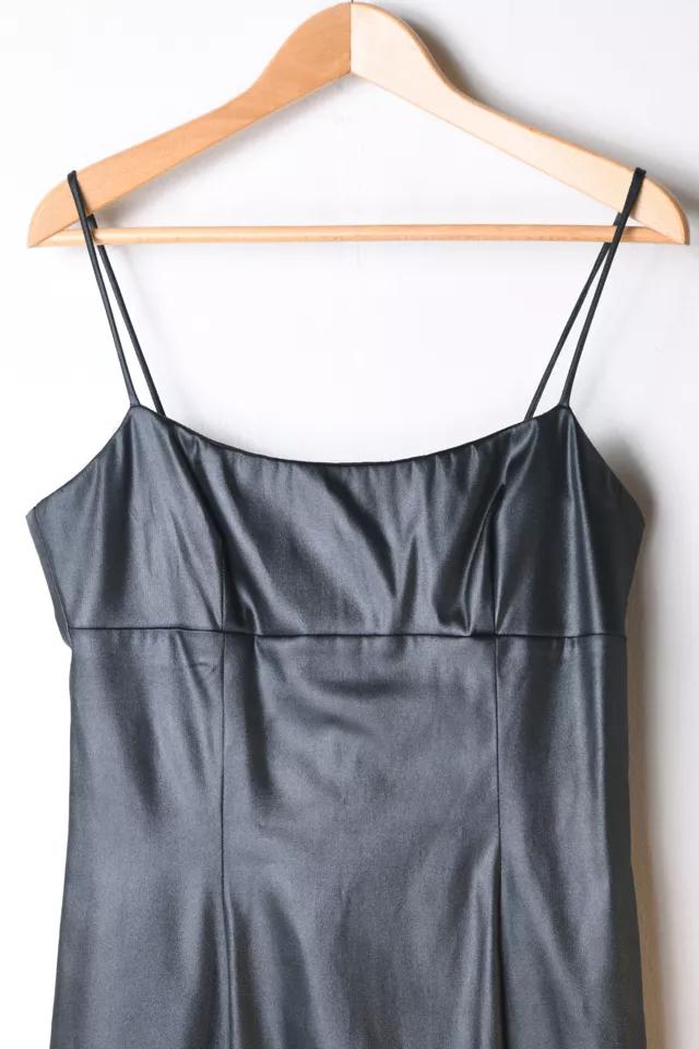 Vintage Y2K Graphite Satin Dress商品第2张图片规格展示