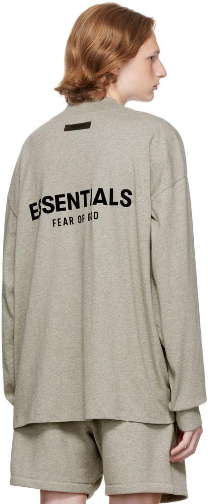 商品Essentials|灰色纯棉长袖T恤,价格¥393详情, 第5张图片描述