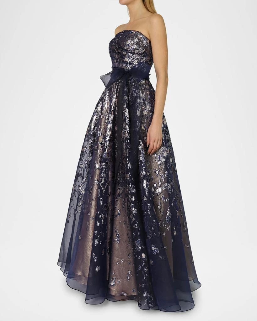 商品Rene Ruiz Collection|Strapless Metallic Fil Coupe Gown,价格¥15403,第2张图片详细描述