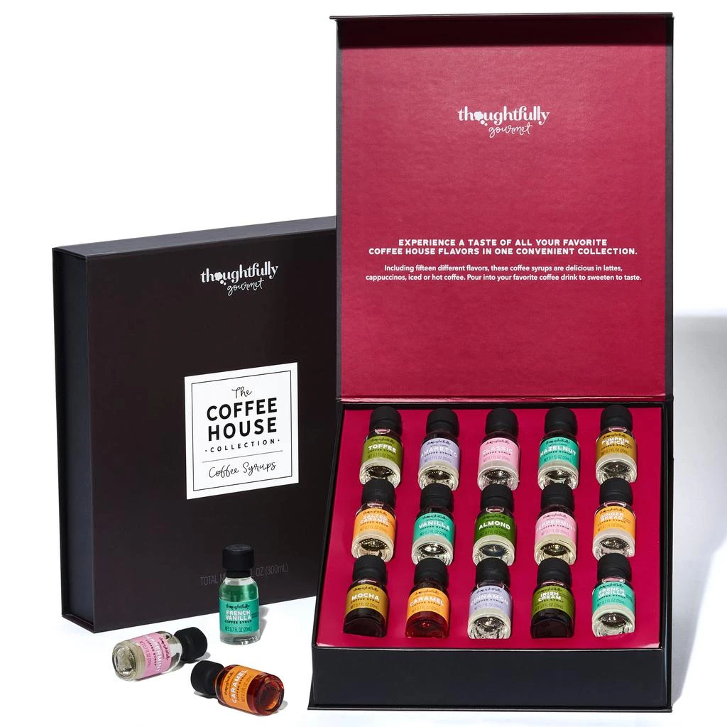 商品Thoughtfully|Gourmet, Coffee Syrups Mega Sampler Variety Gift Set, Set of 15,价格¥358,第1张图片