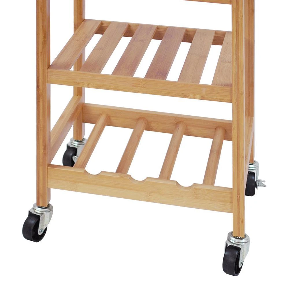 商品Oceanstar|Bamboo Kitchen Trolley,价格¥692,第4张图片详细描述