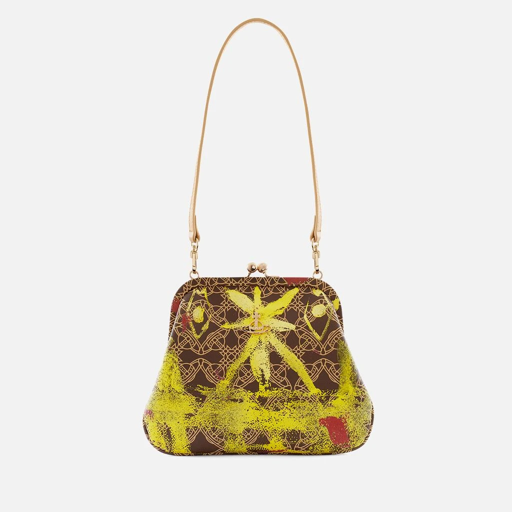 商品Vivienne Westwood|Vivienne Westwood Vivienne's Clutch Orborama Jacquard and Leather Bag,价格¥2385,第1张图片