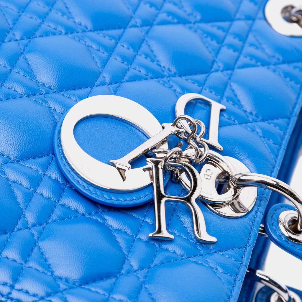 商品[二手商品] Dior|Dior Blue Lambskin Cannage Large  Lady Dior,价格¥20865,第5张图片详细描述