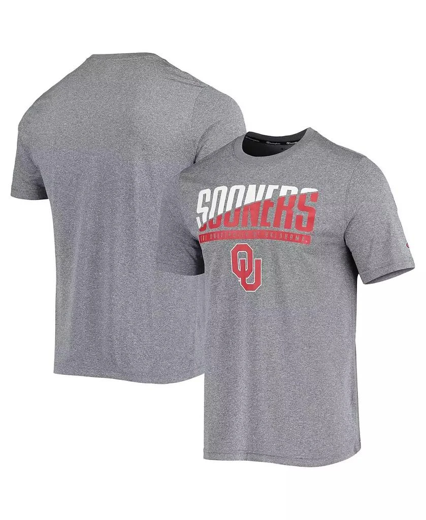 商品CHAMPION|Men's Gray Oklahoma Sooners Wordmark Slash T-shirt,价格¥225,第1张图片