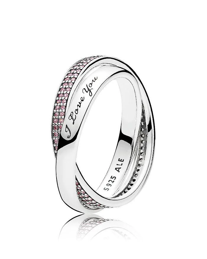 商品PANDORA|Ring - Sterling Silver & Cubic Zirconia Sweet Promise,价格¥524,第1张图片
