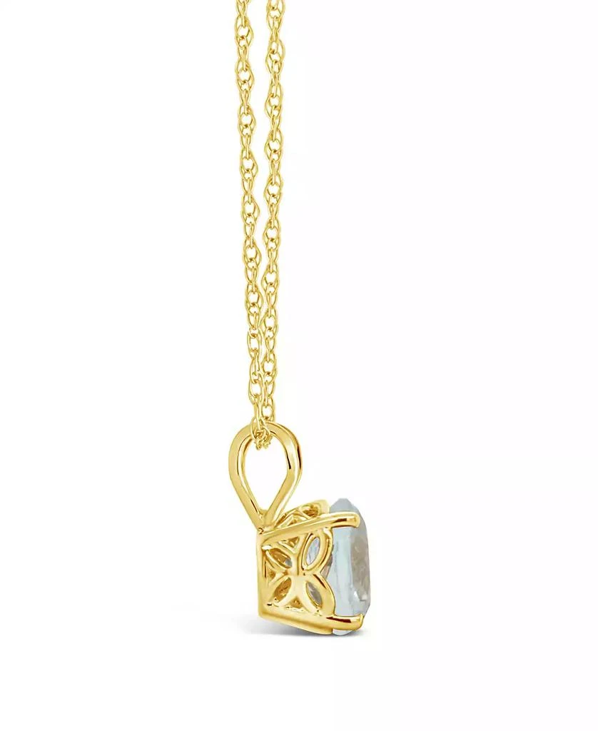 商品Macy's|Aquamarine (1-1/4 ct. t.w.) Pendant Necklace in 14K Yellow Gold,价格¥7328,第3张图片详细描述