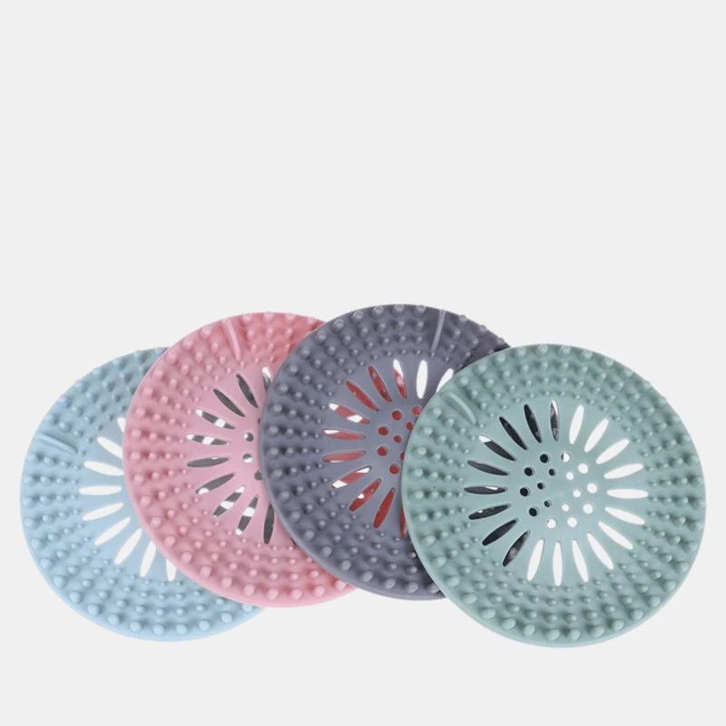 商品Vigor|Bathroom Bathtub Hair Catcher Durable Silicone Hair Stopper Shower Drain Covers(Bulk 3 Sets),价格¥159,第1张图片