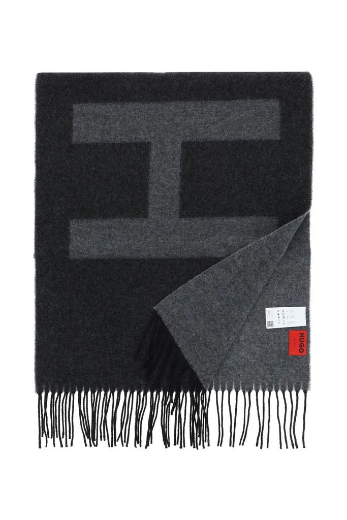 商品Hugo Boss|Hugo Wool Logoed Scarf,价格¥395,第2张图片详细描述