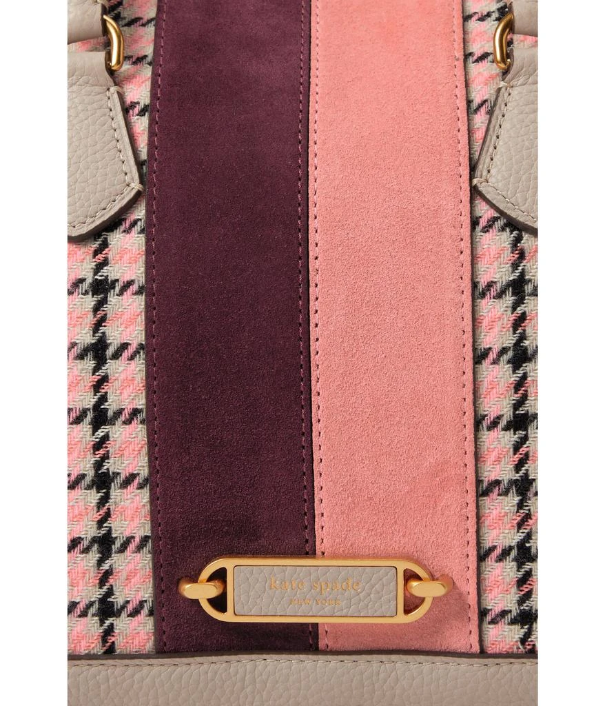 商品Kate Spade|Gramercy Racing Stripe Plaid Twill Fabric Medium Satchel,价格¥3286,第4张图片详细描述