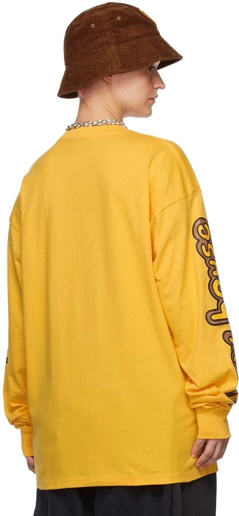 商品Drew House|SSENSE Exclusive Yellow Cartoon Font Long Sleeve T-Shirt,价格¥406,第3张图片详细描述