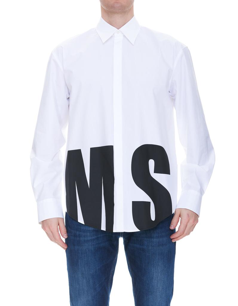 MSGM Poplin Shirt With Maxi Logo商品第1张图片规格展示