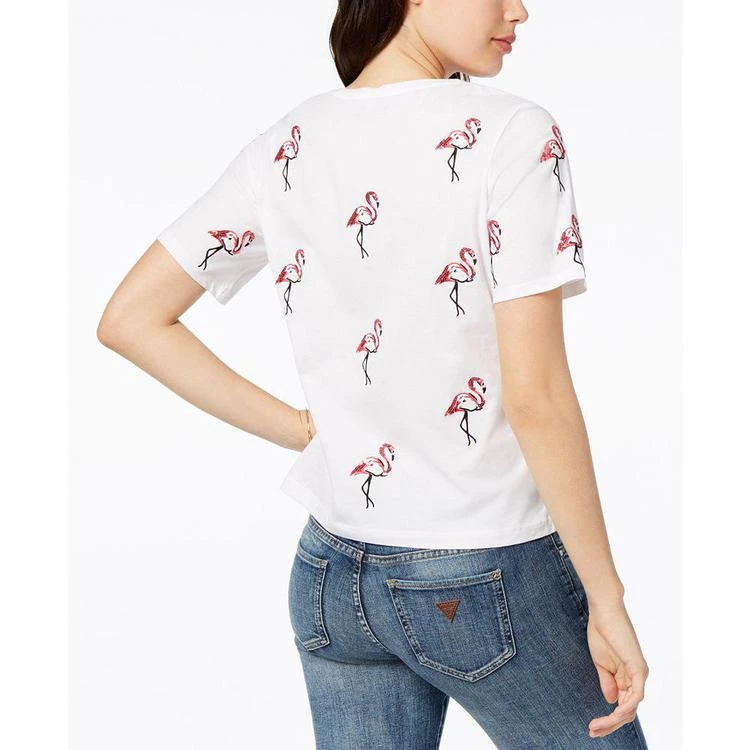 商品GUESS|Cotton Flamingo-Print T-Shirt,价格¥146,第2张图片详细描述