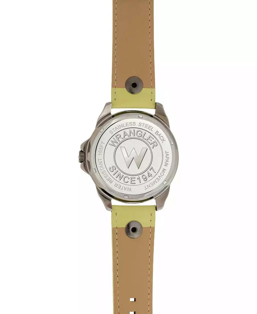 商品Wrangler|Men's Taupe Leather Strap Watch, 46MM,价格¥228,第4张图片详细描述