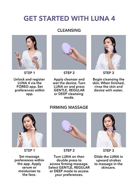 Luna™ 4 Facial Cleansing & Firming Device For Sensitive Skin商品第6张图片规格展示