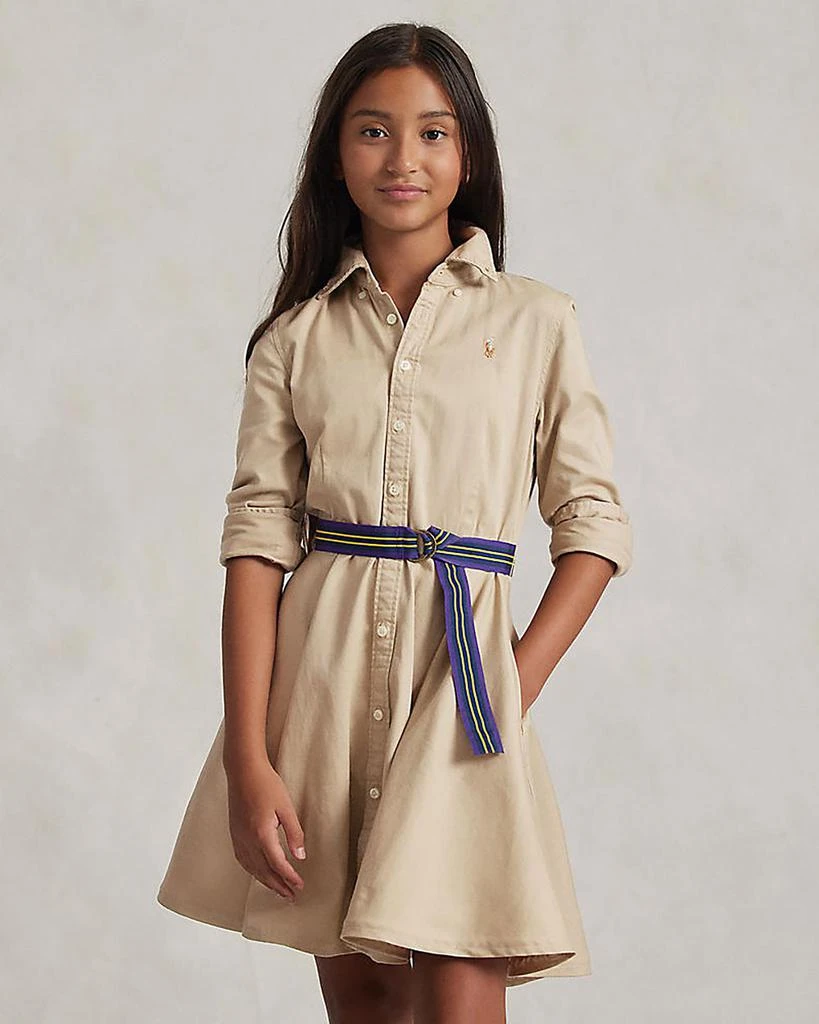 Girls' Chino Shirt Dress with Belt - Little Kid, Big Kid 商品