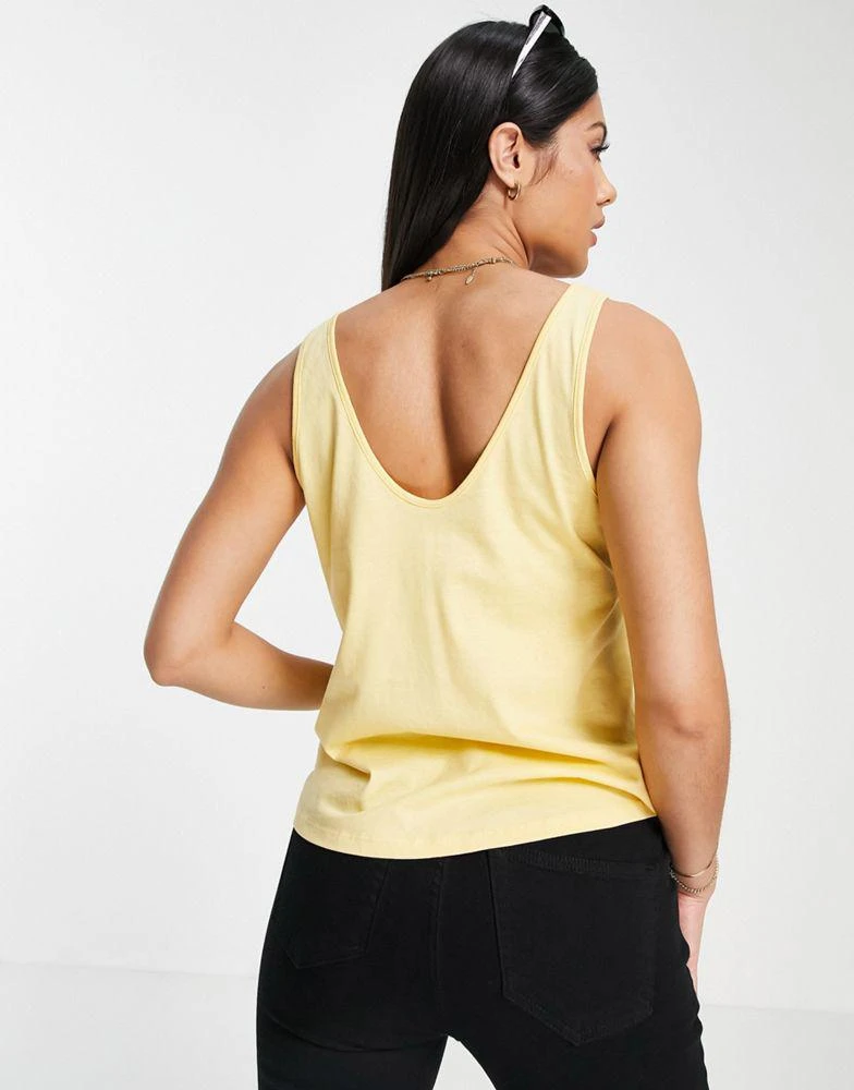 商品ASOS|ASOS DESIGN Maternity ultimate cotton blend scoop neck vest in yellow - YELLOW,价格¥38,第2张图片详细描述