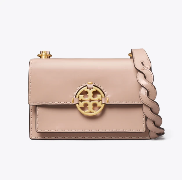 商品[国内直发] Tory Burch|TORY BURCH汤里柏琦 女士粉色漆皮单肩斜挎包145997-288,价格¥4650,第1张图片