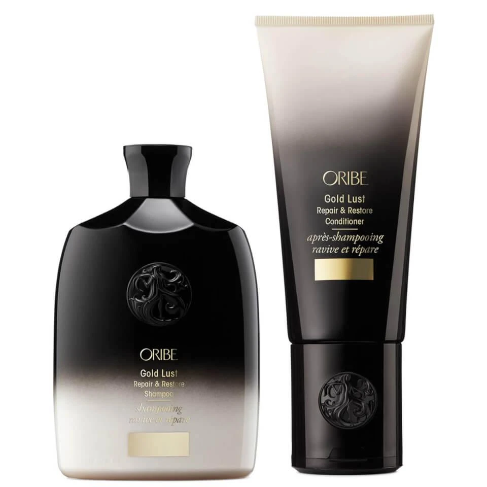 商品Oribe|Oribe Gold Lust Repair and Restore Shampoo and Conditioner Bundle 8.5 fl oz,价格¥919,第1张图片详细描述