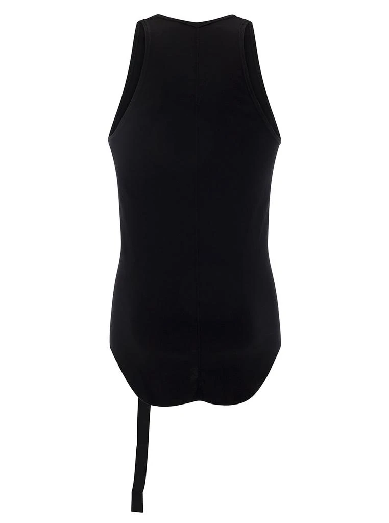 商品DRKSHDW|DRKSHDW Black Long Tank With Raw Edge Hem In Cotton Man,价格¥2039,第2张图片详细描述