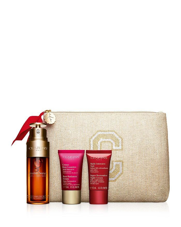 商品Clarins|Double Serum & Super Restorative Skincare Set ($226 value),价格¥1094,第1张图片