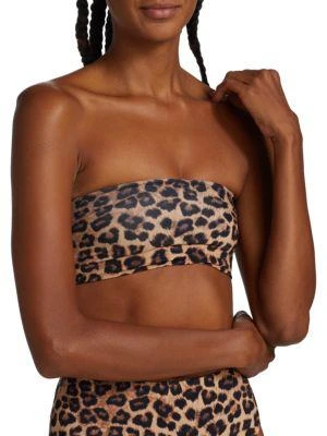 商品Good American|Better Band Reversible Leopard Bandeau Bikini Top,价格¥40,第5张图片详细描述