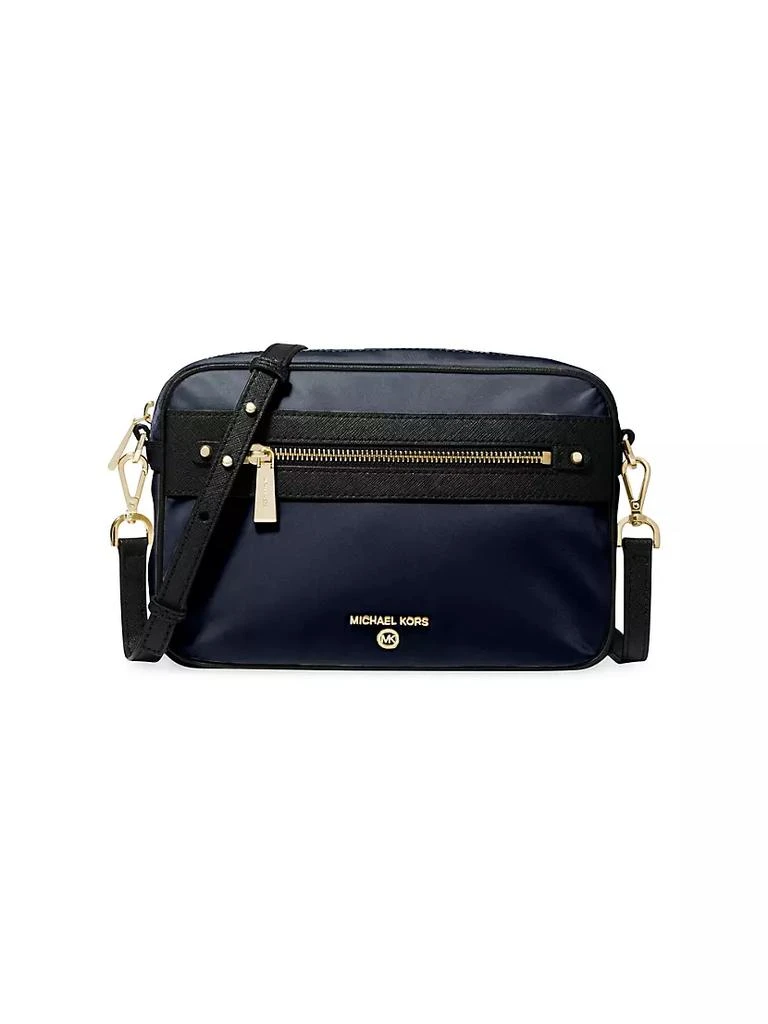 商品Michael Kors|Jet Set Charm Leather-Trimmed Crossbody Bag,价格¥953,第1张图片