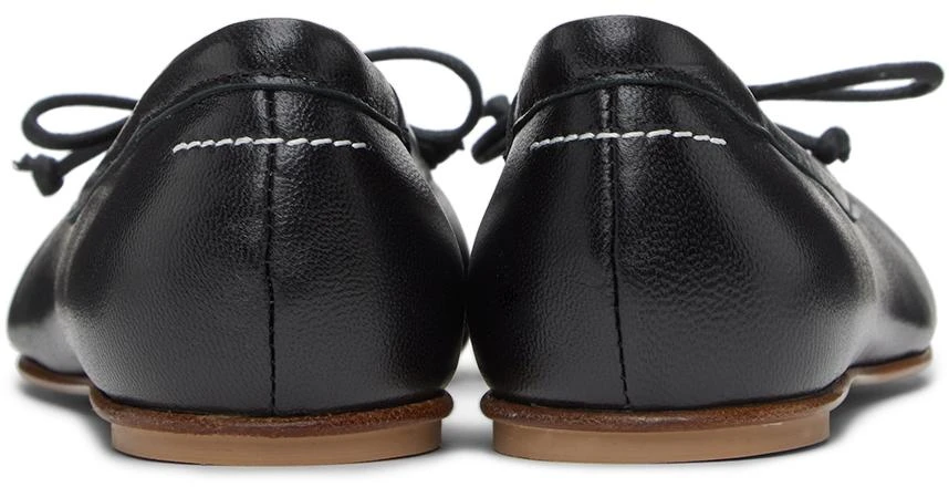 商品MAISON MARGIELA|Kids Black Leather Flats,价格¥537,第2张图片详细描述
