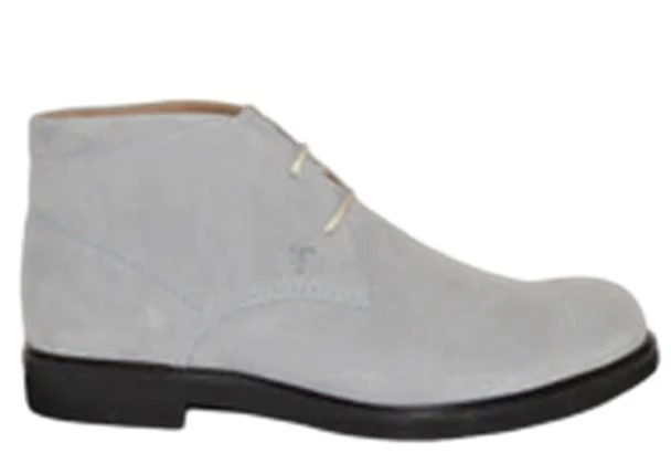 商品Tod's|Men's Grey Light Scarpa Uomo Polacco Suede Derby Boots,价格¥2428,第1张图片