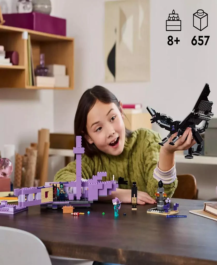 商品LEGO|Minecraft The Ender Dragon and End Ship Video Game Toy 21264, 657 Pieces,价格¥599,第2张图片详细描述