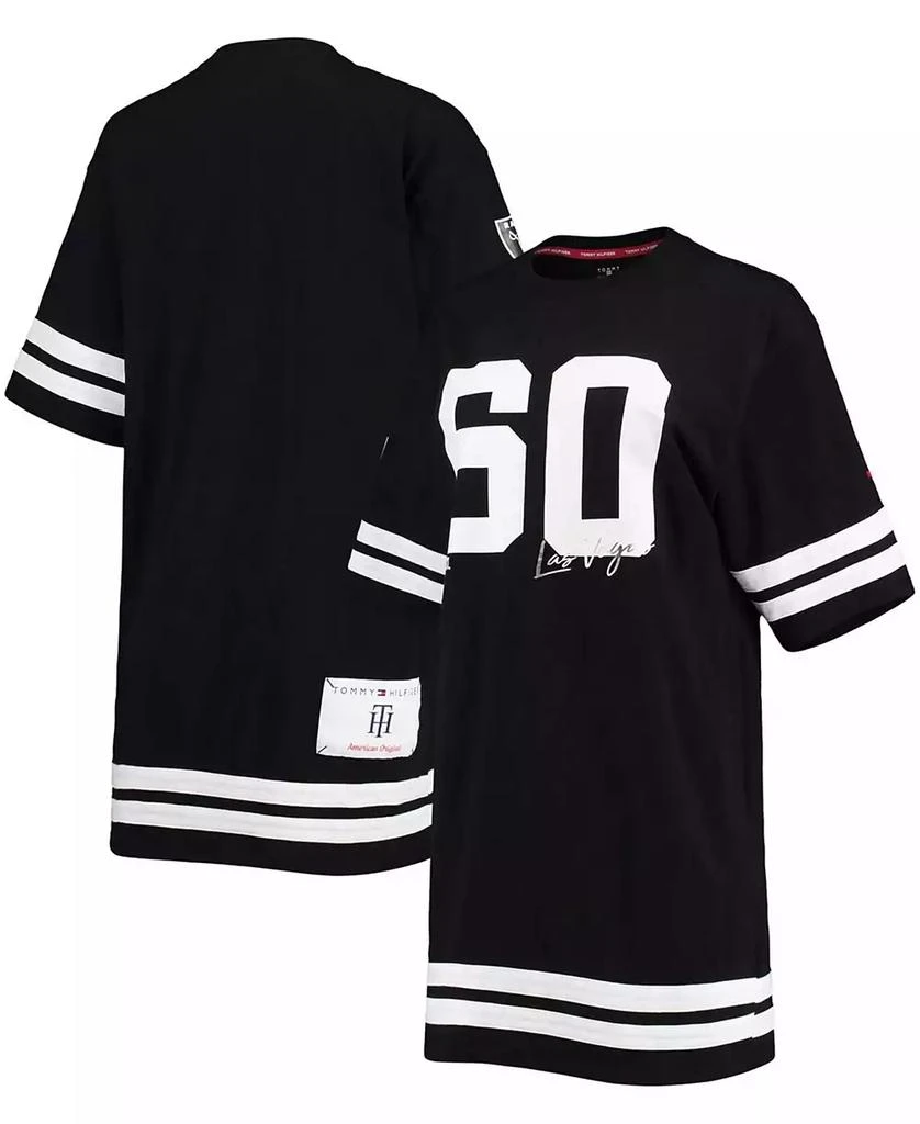 商品Tommy Hilfiger|Women's Black Las Vegas Raiders Clair Half-Sleeve Dress,价格¥337,第1张图片