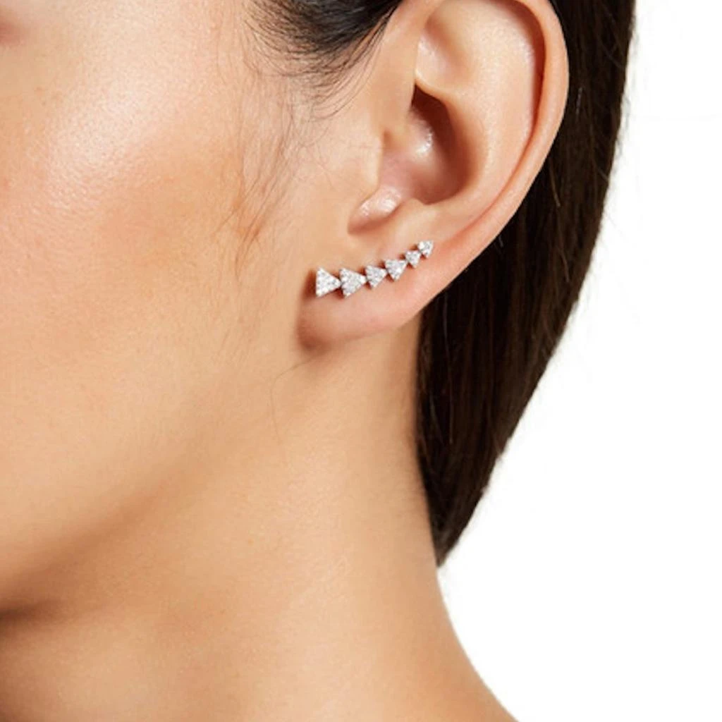商品ADORNIA|Adornia Crystal Arrow Ear Climber Earrings silver,价格¥340,第1张图片