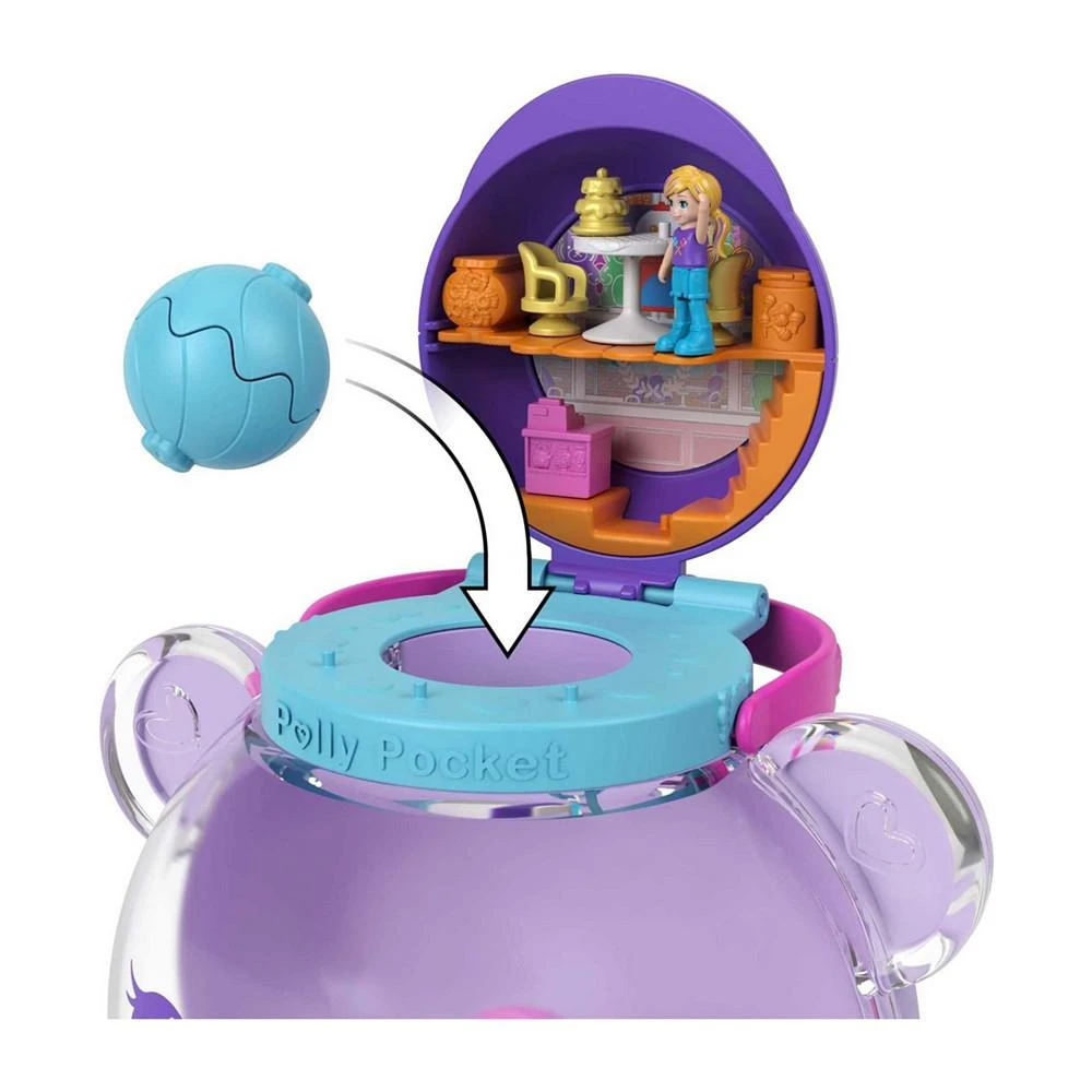 商品Polly Pocket|Travel Toys, Gumball Bear Playset, 2 Dolls and Accessories,价格¥209,第3张图片详细描述