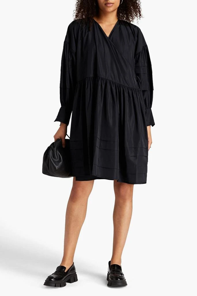 商品CECILIE BAHNSEN|Amelie gathered taffeta wrap dress,价格¥1822,第2张图片详细描述