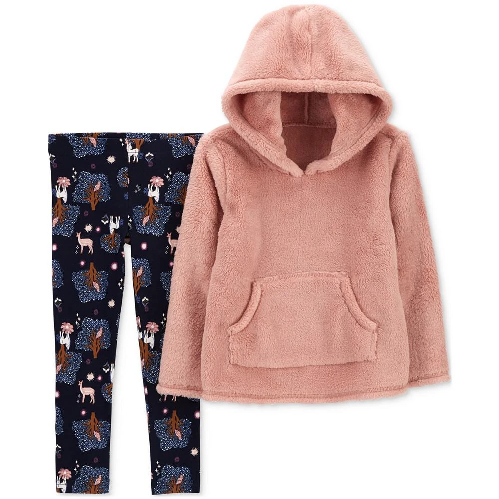 商品Carter's|Baby Girls 2-Pc. Fuzzy Pullover & Leggings Set,价格¥72,第1张图片