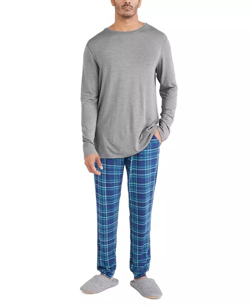 商品SAXX|Men's Snooze Relaxed-Fit Heathered Long-Sleeve Sleep T-Shirt,价格¥360,第3张图片详细描述