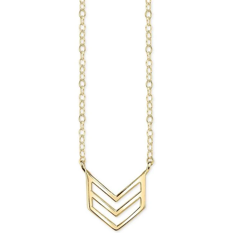 商品Unwritten|Chevron Pendant Necklace in 14k Gold-Plated Sterling Silver,价格¥127,第2张图片详细描述