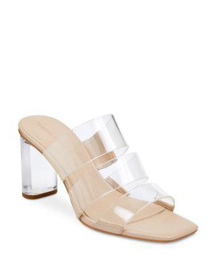 商品KENDALL & KYLIE|KENDALL and KYLIE Women's Leila2 Lucite Block Heel Sandals ,价格¥477,第1张图片