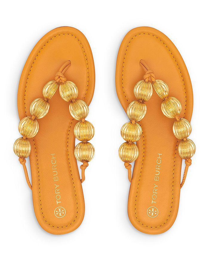 商品Tory Burch|Women's Capri Beaded Thong Sandals,价格¥1307,第5张图片详细描述