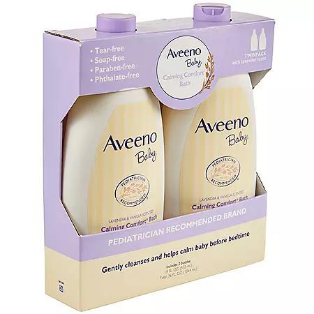 商品Aveeno|婴儿镇静沐浴液(18 fl. oz., 2只装),价格¥113,第5张图片详细描述