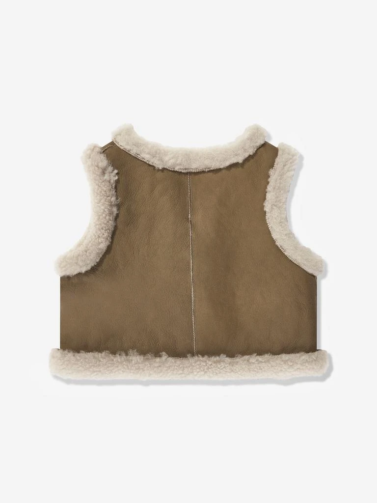 商品Bonpoint|Baby Barra Faux Shearling Gilet in Brown,价格¥3342-¥3676,第4张图片详细描述