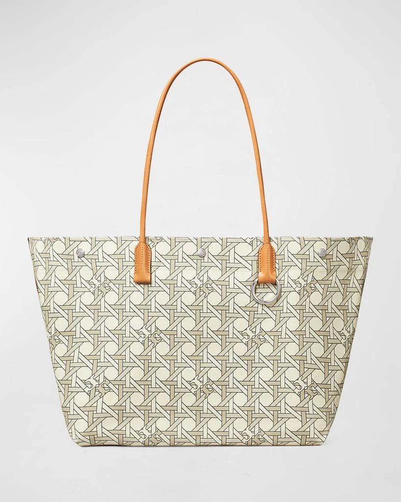 商品Tory Burch|Logo Basketweave Canvas Tote Bag,价格¥1506,第1张图片