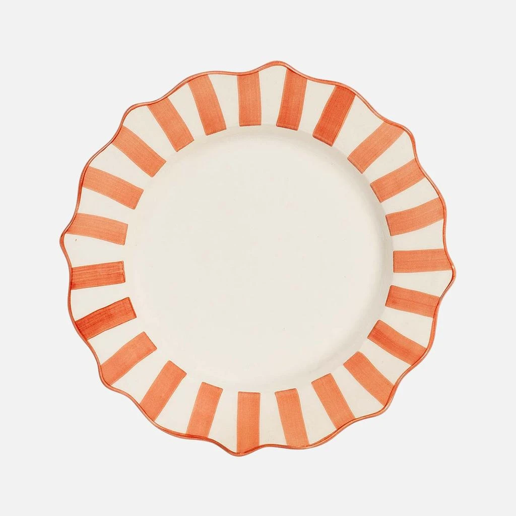 商品Anna + Nina Candy Cane Scalloped Dinner Plate,价格¥199,第1张图片