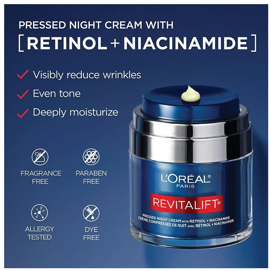 商品L'Oreal Paris|Pressed Night Moisturizer with Retinol + Niacinamide,价格¥333,第5张图片详细描述