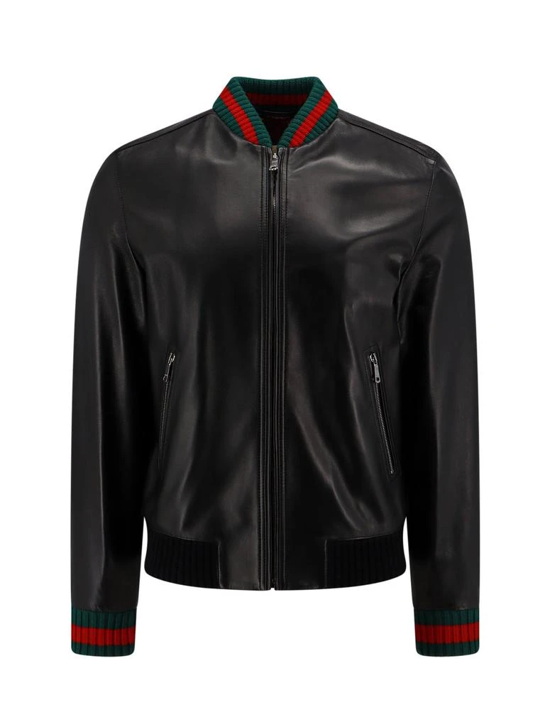 商品Gucci|Gucci Web-Detailed Zip-Up Jacket,价格¥28180,第1张图片