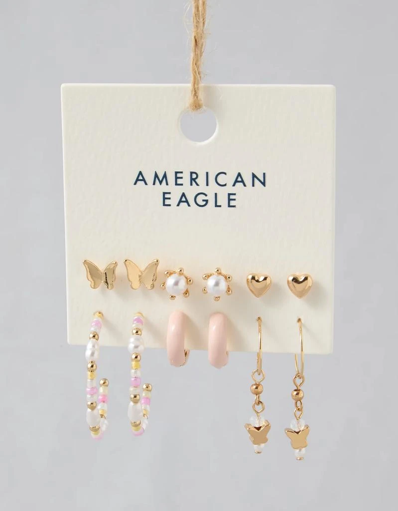 商品AE|AEO Pearl Butterfly Earrings 6-Pack,价格¥91,第2张图片详细描述